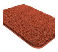 Yeaban Tapis de Salle de Bain Rouille - Tapis de Bain en Chenille | Tapis de Bain Absorbant et Lavable Antidérapant, Moelleux et Doux pour Salle de Bain, Douche, Lavabo - 50,8 x 81,3 cm
