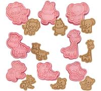 YeahBoom 8PCS Emporte Pièces,3D Moule Biscuit Plastique,Pièces Cookie Mold,Moules à Biscuits en Silicone,Moule à Biscuits,Emporte-Pièces en Plastique