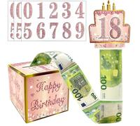 YeahBoom Boîte surprise anniversaire cadeau,Tirette pour l'argent liquide,Coffret cadeau argent,Boîte surprise,boîte cadeau surprise pour anniversaire, Noël, Saint-Valentin