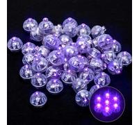 YeahBoom Lot de 120 ballons lumineux LED multicolores - Ballons ronds à LED - Lumière de fête - Flash multicolore - Pour anniversaire, mariage, Halloween, Noël