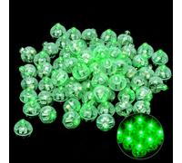 YeahBoom Lot de 120 ballons lumineux LED multicolores - Ballons ronds à LED - Lumière de fête - Flash multicolore - Pour anniversaire, mariage, Halloween, Noël