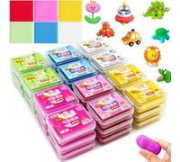 YeahBoom Lot de 36 Gommes à Pétrir, Souples, à Modeler pour Dessin Coloré, Peinture, Fournitures Scolaires