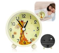 YeahBoom Réveil pour Enfants,Réveil Matin Silencieux sans Tic-Tac,avec Répétition et Veilleuse,Piles,Enfants Filles Garcons Analogique sans Tic-Tac