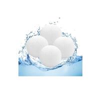 YEAMLTE Éponge Boules Absorbante pour Spa Lot de 4 Pièces Diamètre de 3 Pouces Boules Blanches Réutilisables Absorbant l'huile pour Hot Tub pour Piscines, Baignoires et Spas