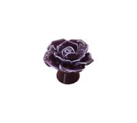 Yeandshi Rose Lot de 5 poignées de porte en céramique pour commode, armoire de cuisine, tiroir, violet