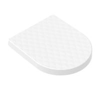 YEAUPE PRO Abattant de WC en forme de D - Court - Structure en losanges - Couvercle de toilette à fermeture douce - Résistant aux rayures, silencieux et amovible - Installation facile - 43,5 x 36,2 cm