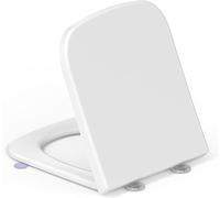 YEAUPE PRO Abattant WC Carré Duroplast, Fermeture Douce Blanc, [COURT] | Anti-rayures, résistant aux UV, gabarit inclus, déclipsable, poignée intégrée, compatible avec cuvettes carrées WC