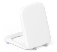 YEAUPE PRO Abattant WC Carré Duroplast, Fermeture Douce Blanc [LONGUE] | Anti-rayures, résistant aux UV, gabarit inclus, déclipsable, poignée intégrée, compatible avec cuvettes carrées WC