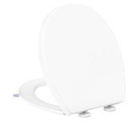 YEAUPE PRO Abattant WC Forme O, Abattant WC avec Frein de Chute, Lunette WC avec Fermeture en Douceur, Lunette de Toilette Universelle Charnière avec gabarit d'installation, 44,6 * 37,2x 4,3 CM