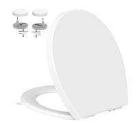 YEAUPE PRO Abattant WC Forme O PP Fermeture Douce Gabarit inclus, Blanc | PP anti-jaunissement, déclipsable, poignée intégrée, fixation par le dessus, compatible avec la plupart des formes O WC