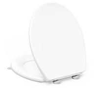 YEAUPE PRO Abattant WC Universel Forme O avec Frein de Chute, Lunette de Toilette Blanche Universelle, Facile à Nettoyer, Peut Supporter 150 Kg, Blance, 44,6 * 37,2 * 5,2 CM