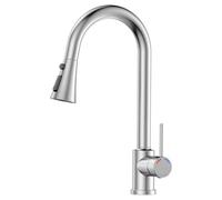 YEAUPE PRO Robinet Cuisine Extensible, Mitigeur Cuisine avec Douchette,Bec pivotant à 360°, 3 Modes de Pulvérisation, Acier Inoxydable Robinet pour éviers de Cuisine à 1 trou
