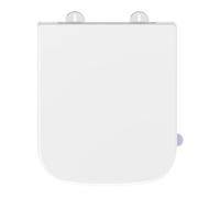YEAUPE PRO Siège de toilette carré à fermeture amortie Blanc à libération rapide Urée-formaldéhyde Ajustement universel Facile à nettoyer Charnières réglables pour la plupart des sièges de salle de