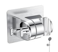 YEAUPE PRO Support de pommeau de douche, réglable à 45°, sans perçage, adhésif puissant, étanche, support universel de rechange pour tuyau de douche pour bidet salle de bain