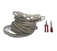 YebiO Kit de Fixation de Meubles En Rotin, Restauration Osier, Tresse Plastique Plate Grise Pour Montage de Meubles En Rotin Et Panier de Chaise de Jardin - 70 M/Gray + Tools