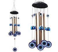 YeBon Carillon éolien Bleu Turc avec amulette Contre Le Mauvais œil pour décoration de Maison, Jardin, Cadeau Porte-Bonheur 60 cm LY-Eye…