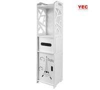 YEC Étagère Salle de Bain armoire douche en PP Motif de la Tour de Paris (blanc)