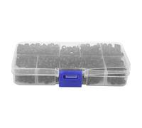 Yechiry Assortiment de Rondelles D'écrous à Vis en Nylon M3, 800 Pièces de Différentes Tailles pour une flexibilité D'assemblage (Combinaison de vis noires M3 800 pièces/boîte)