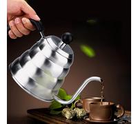 Yechiry Bec de Cygne pour café à la Maison, 1,2 L | Bec verseur précis, acier inoxydable 304, bouilloire à café pour les amateurs de thé, argent