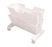 Yechiry Bibliothèque Roulante, étagère de Bureau Mobile à Double Couche, Petite Bibliothèque Amovible pour Dortoir, étagère de Chariot, Idéale pour la Maison, Le Bureau, la Salle d'étude, l'école