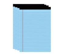 Yechiry Blocs Légaux Colorés A4, Blocs-notes à Règles Larges (4 pièces 21,4x29,6 cm 50 pages)