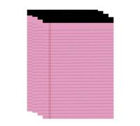 Yechiry Blocs Légaux Colorés A4, Blocs-notes à Règles Larges (4 pièces 21,4x29,6 cm 50 pages)