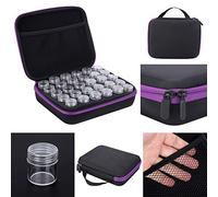 Yechiry Boîte de Broderie Diamant, Coffret de Rangement à 30 Emplacements | Couvercle en nylon, Plastique PP, Compartiments transparents, Facile à transporter, Rangez les diamants, les pilules, les