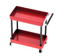 Yechiry Chariot à Outils en Métal avec Roues, Taille Compacte (Rouge) | Construction durable, idéale pour les petites pièces, rangement facile, polyvalente pour les ateliers, compatible avec les