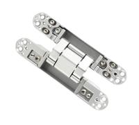 Yechiry Charnières de Porte, Charnières Dissimulées en Alliage de Zinc Réglables 3D, Charnière Cachée à Ouverture à 180 Degrés pour Porte en Bois, Charge de 40 Kg (SILVER)