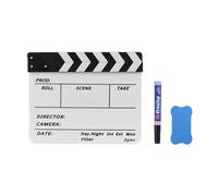 Yechiry Clap Professionnel en Acrylique, Ardoise d'action Découpée pour Réalisateur de Film TV, Marqueur avec Gomme et de Lettres Claires, Fermeture Stable, Aimant intégré, Idéal pour la Télévision