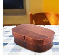 Yechiry Coffret en Bois Vintage, Conteneurs à Déjeuner en Bois Naturel écologique pour Pique-nique et Travail (18 * 12 * 5.5 cm/3)