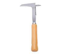 Yechiry Couteau Désherbeur, Outil de Désherbage Lame en L en Acier | Acier Inoxydable, Manche en Bois Massif, pour Joints de Terrasse et Massifs