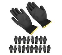 Yechiry de Mécanicien, 10 Paires, de sécurité Ergonomiques et Durables pour Ateliers électroniques, Revêtement PU en Nylon Noir (Noir 7S)