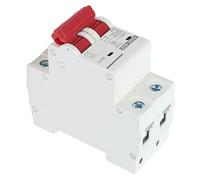 Yechiry Disjoncteur Miniature DC 2P, Protection de Déclenchement électromagnétique Haute Performance pour Systèmes Solaires Photovoltaïques 50A 1000V
