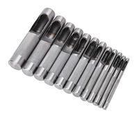 Yechiry Ensemble de 12 Perforateurs de Trous de Ceinture en Acier au Carbone, Outils de Poinçonnage Durables et Faciles à Utiliser pour L'artisanat du Cuir 3-16mm, Rangement Pratique