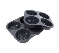 Yechiry Ensemble de 4 Moules à Hamburger en Silicone pour Hamburgers Faits Maison, Facile à Nettoyer et Résistant à la Chaleur, 4 Pouces, Passe au Lave-vaisselle, 2 Unités