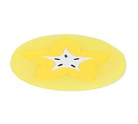 Yechiry Ensemble de Dessous de Verre en Silicone, Motif Fruits Colorés, Tapis de Boisson Antidérapant pour Table de Cuisine, Diamètre 8,5 Cm, Paquet de 1 (Carambole)