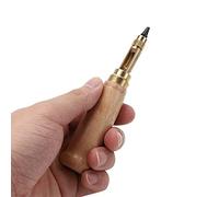 Yechiry Ensemble D'outils de Perforation en Cuir Durable de 6 Pièces pour les Projets D'artisanat, Poinçon Remplaçable Automatique avec Poignée en Bois Massif, Parfait pour le Travail du Cuir et
