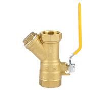 Yechiry Filtre à Robinet à Bille en Laiton de Type Y, pour Eau et Gaz Naturel, 3/4 "BSPP, Jaune, Durable, Opération Facile