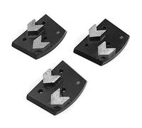 Yechiry Jeu de Blocs de Meulage Diamant 3 Pièces en Forme de Flèche de Haute qualité 2 Dents pour Outils de Ponçage et de Meulage du Béton Noir