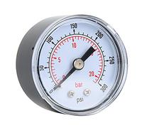 Yechiry Manomètre Mécanique pour une Mesure Précise, Connexion BSPT 1/8 Pouces pour L'air et L'eau, Plage 0-100psi (0-300psi,0-20bar)