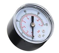 Yechiry Manomètre Mécanique pour une Mesure Précise, Connexion BSPT 1/8 Pouces pour L'air et L'eau, Plage 0-100psi (0-100psi,0-7bar)