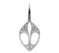 Yechiry Mini Ciseaux Communs Marron foncé, Outil de Coupe au Design Vintage pour la Couture, 3,5", 1 Paquet (ciseaux à feuilles argent)