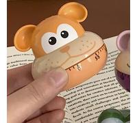 Yechiry Minuterie de Cuisine Mécanique en Forme d'animal de Dessin animé, Minuterie Manuelle Précise de 60 Minutes pour Enfants, Plastique Léger (Chiens)