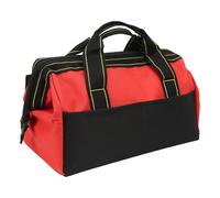 Yechiry Sac à Outils Portable, Fourre-tout de Rangement Robuste à Large Bouche pour électriciens, Durable et étanche, 16 Pouces, 5 Poches (rouge)