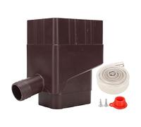 Yechiry Système Professionnel de Collecte d'eau de Pluie pour Jardin, Empêche Le Colmatage, Matériau ABS (Marron foncé)