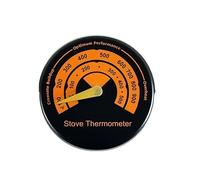 Yechiry Thermomètre Magnétique pour Poêle à Bois, 0 à 500°C | Jauge de cheminée en fer à double échelle, 100 à 900°F, moniteur de tuyau de poêle