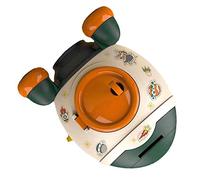 Yechiry Tirelire Fusée Dessin animé Tirelire Multifonction pour Enfants Cadeau en Plastique 480g (Vert Morandi)