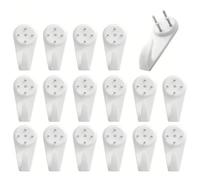 YEDJFFIYO Lot de 20 crochets pour mur dur, kit de suspension sans trace pour fixation de cadre photo, crochet de suspension pour murs en plaques de plâtre, cloison sèche, mur en béton
