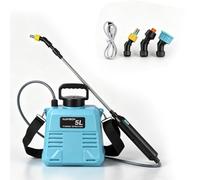 YEEJUAK Pulvérisateur de jardin électrique au lithium 5 l, 1800 mAh, avec 3 systèmes de pulvérisation, charge rapide USB, anti-fuite, pulvérisateur professionnel pour horticulture, entretien des
